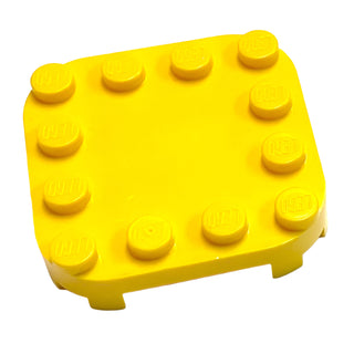 Plate, Modified 4x4 with Rounded Corners and Four Feet, Part# 66792 Part LEGO® Yellow