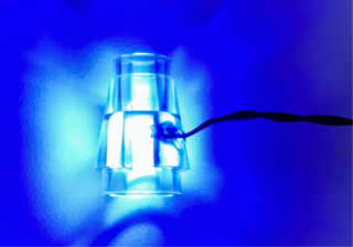 1x1 LED Light-Up Cone, DIY System, LCON-DC Custom Parts United Brick Co® Blue