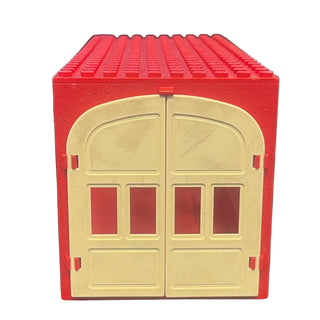 Fabuland Garage Block 10 x 20 x 9 with White Windows and White Doors, Part# x655c03