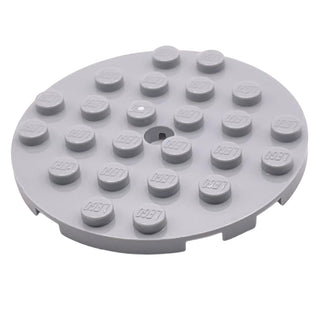 Plate Round 6x6 with Hole, Part# 11213 Part LEGO® Light Bluish Gray