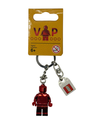 VIP Chrome Red Minifigure Key Chain 5005205 with LEGO® Logo Tile Keychain LEGO®
