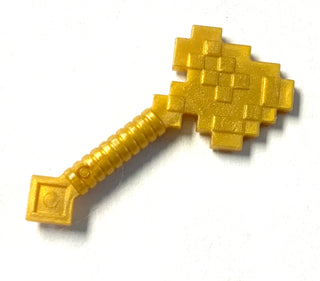 Minifigure Weapon, Minecraft Axe, Part# 18788 Part LEGO® Pearl Gold (Gold)  