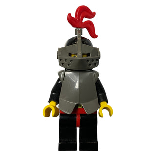 Castle- Dark Gray Armor, Black Helmet with Dark Gray Visor, Red 3-Feather Plume, cas172 Minifigure LEGO®