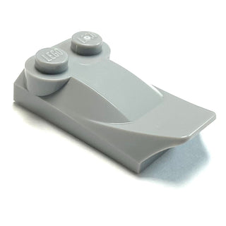 Slope, Curved 3 x 2 x 2/3 with 2 Studs, Wing End, Part# 47456 Part LEGO® Light Bluish Gray