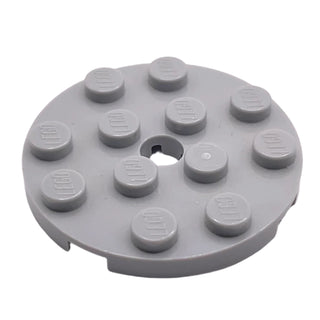 Plate Round 4x4 with Hole, Part# 60474 Part LEGO® Light Bluish Gray