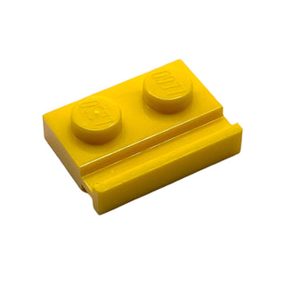 Plate, Modified 1x2 with Door Rail, Part# 32028 Part LEGO® Yellow