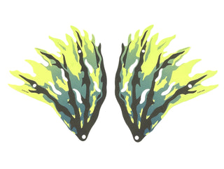 Cloth Wing Dragon Right & Left with Black and Dark Blue Streaks Pattern, Part# 21747 + 21858 Part LEGO®