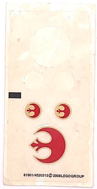 Sticker Sheet for Set Rebel Scout Speeder, 7668 - (61901/4520313), Part# 7668stk01 Part LEGO® Missing 3 Stickers