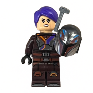 Sabine Wren (Dark Brown), sw1302 Minifigure LEGO® With Hair & Helmet