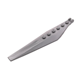 Hinge Plate 3x12 with Angled Side Extensions and Tapered Ends, Part# 57906 Part LEGO® Flat Silver