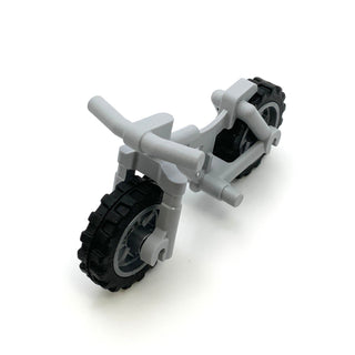 Bicycle Heavy Mountain Bike with Flat Silver Wheels and Black Tires, Part# 36934c04 Part LEGO® Light Bluish Gray  