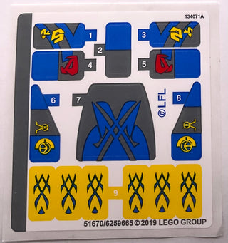 Sticker Sheet for Set Anakin's Podracer, 75258-1 - (51670/6259665), Part# 75258stk01 Part LEGO® Complete