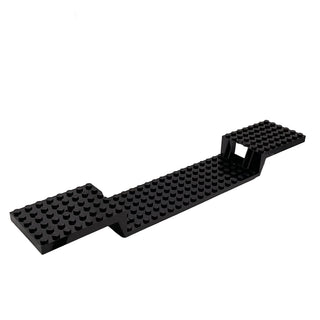 Train Base 6x34 Split-Level with Bottom Tubes and Hole at Each End, Part# 2972b