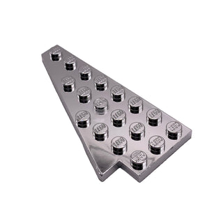 Wedge, Plate 8 x 4 Wing Left, Part# 3933 Part LEGO® Chrome Silver Very Good