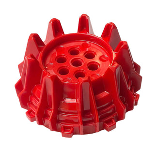 Wheel Hard Plastic with Small Cleats and Flanges, Part# 64712 Part LEGO® Red