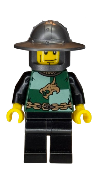 Kingdoms - Dragon Knight Quarters, Helmet with Broad Brim, Vertical Cheek Lines, cas465 Minifigure LEGO®