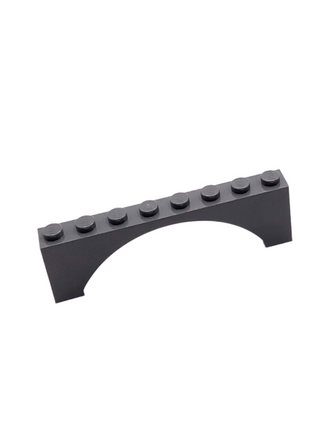 Arch 1x8x2 Raised, Part# 16577 Part LEGO® Dark Bluish Gray