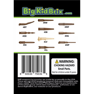 Wizarding Wands NATURAL pack Custom, Accessory BigKidBrix