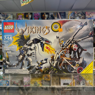 Viking Double Catapult vs. the Armoured Ofnir Dragon, 7021 Building Kit LEGO®