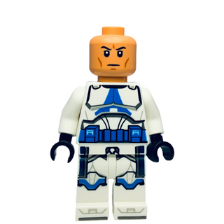 Clone Trooper Officer, 501st Legion (Phase 2) - White Arms, Blue Rangefinder, Nougat Head, Helmet with Holes, sw1246 Minifigure LEGO®