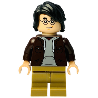 Harry Potter - Dark Brown Open Jacket, Dark Tan Medium Legs, hp467 Minifigure LEGO®