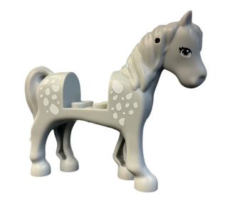 Horse, Light Bluish Gray w/ White, 93083C01PB09 LEGO® Animals LEGO®