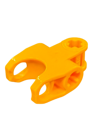 Technic, Axle Connector 2 x 3 with Ball Joint Socket - Closed Sides, Angled Forks with Closed Axle Holes, Part# 60176 Part LEGO® Bright Light Orange Like New