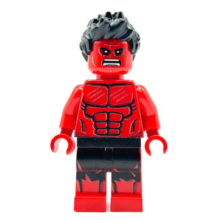 Custom Red Hulk Marvel Minifigure made using LEGO parts - B3 Customs Custom minifigure B3 Customs