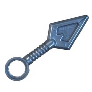 Minifigure, Weapon Spear Short with Pin Hole (Kunai), Part #98338 Part LEGO® Pearl Dark Gray