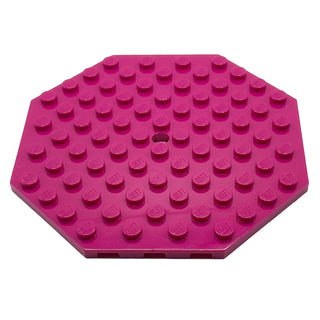 Plate, Modified 10x10 Octagonal with Hole, Part# 89523 Part LEGO® Magenta