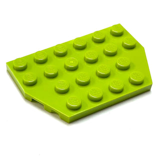 Wedge, Plate 4x6 Cut Corners, Part# 32059 Part LEGO® Lime  