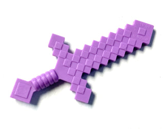 Minifigure Weapon, Minecraft Sword, Part# 18787 Part LEGO® Medium Lavender (Enchanted)  