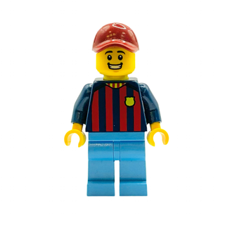 Soccer Fan - FC Barcelona w/ Sand Blue Legs, soc144 Minifigure LEGO®