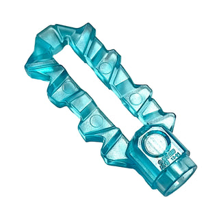 Minifigure, Weapon Sword, Double Blade Serrated with Bar Holder, Part# 13549 Part LEGO® Trans-Light Blue