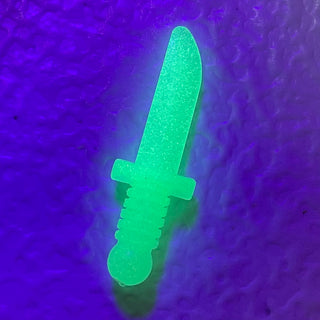 Minifigure, Weapon Knife, Part# 44658a Part LEGO® Glow in Dark Opaque