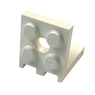 Bracket 2x2 - 2x2 with 2 Holes, Part# 3956 Part LEGO® White