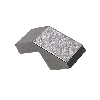 Slope 45 2x1 with Cutout without Stud, Part# 28192 Part LEGO® Metallic Silver