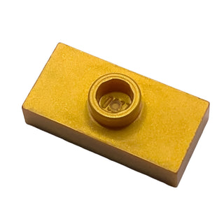 Plate, Modified 1x2 with 1 Stud without Groove (Jumper), Part# 3794a Part LEGO® Pearl Gold
