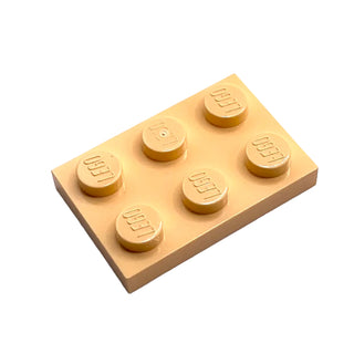 Plate 2x3, RARE Non-Production Colors, Part# 3021 Part LEGO® Very Light Orange