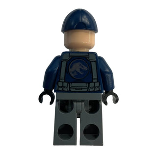 ACU Guard - Male, Dark Blue Cap, Light Nougat Head, Beard, jw061 - LEGO® Jurassic World
