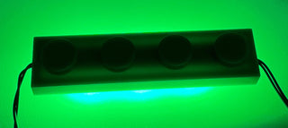 1x4 LED Light Up Plate, DIY System, Reconnectable, LB1x4-LA Custom Parts United Brick Co® Green/Green