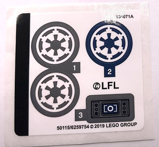 Sticker Sheet for Set Imperial Dropship, 75262-1 - (50115/6259754), Part# 75262stk01 Part LEGO® Complete