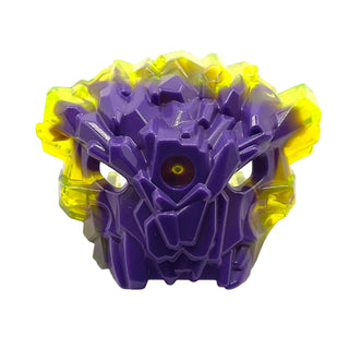 Bionicle Mask of Corruption with Marbled Trans-Neon Green Pattern, Part# 25531pb02 Part LEGO® Dark Purple