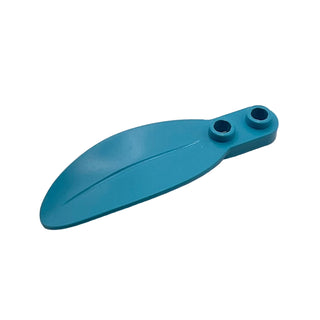 Plant Plate, Round 1 x 2 with Rounded Leaf, Part# 3565 Part LEGO® Medium Azure