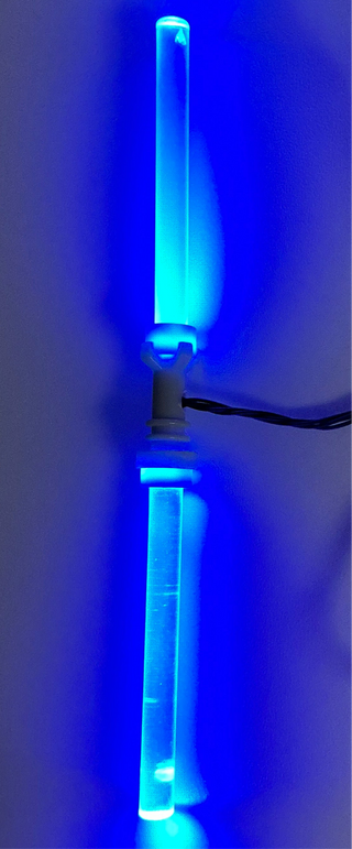 Light-Up Double-Bladed Lightsaber, DIY System, LDS-DC Custom Parts United Brick Co® Blue