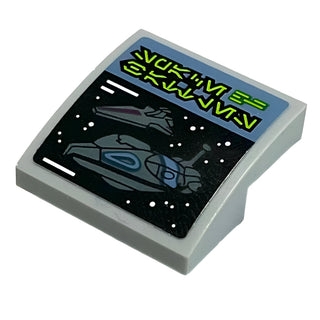 Slope, Curved 2 x 2 x 2/3 with Star Wars Space Battle Sticker, Part# 15068pb446 Part LEGO® Light Bluish Gray Very Good