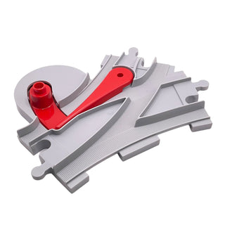 Duplo, Train Track Switcher with Red Switch, Part# 51943c01 Part LEGO® Light Bluish Gray Very Good