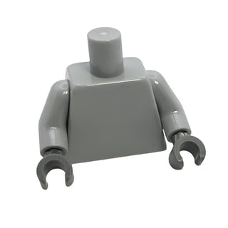 Torso Plain / Light Bluish Gray Arms / Dark Bluish Gray Hands, Part# 973c047 Part LEGO® Light Bluish Gray