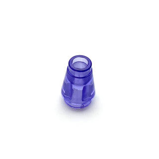 Cone 1x1 with Top Groove, Part# 4589b Part LEGO® Trans-Purple  