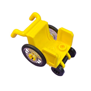 Minifigure, Utensil Wheelchair with Open Sides and High Arm Rests with Wheels, Part# 80440c01